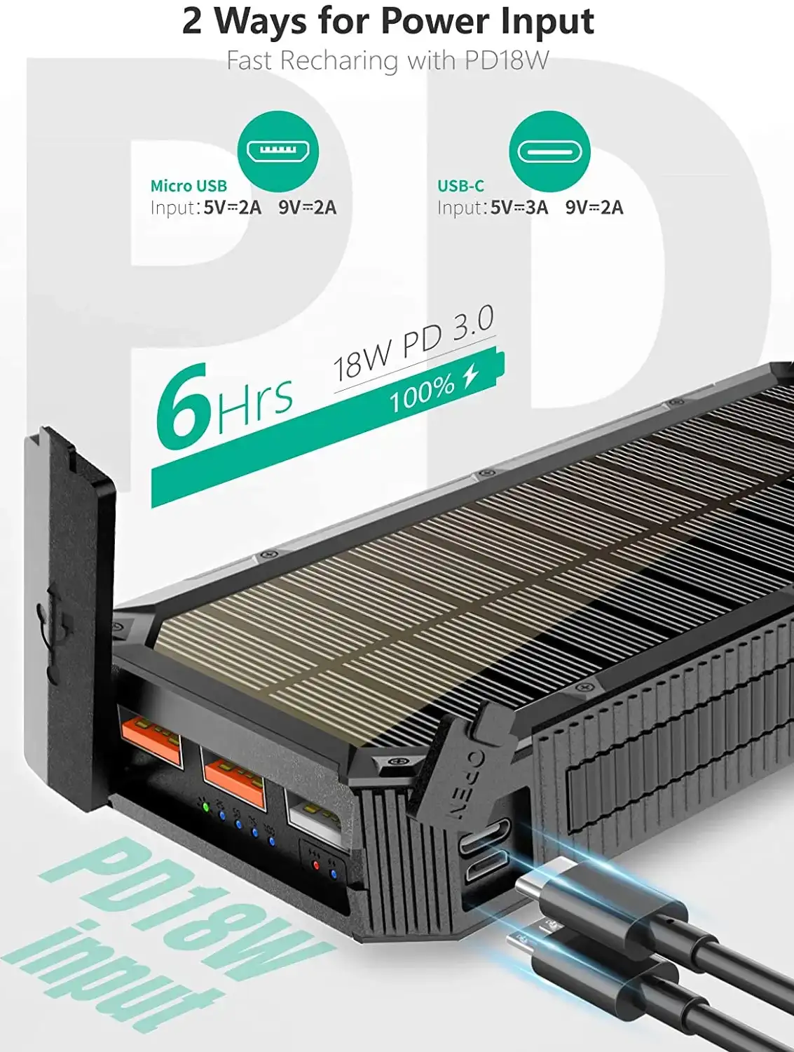 mobile power bank input ports