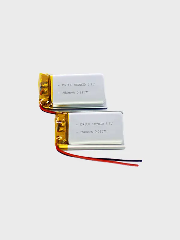 502030 3.7V 250mAh 0.925Wh Lithium polymer battery 502030 3.7V 250mAh 0.925Wh Lithium polymer battery