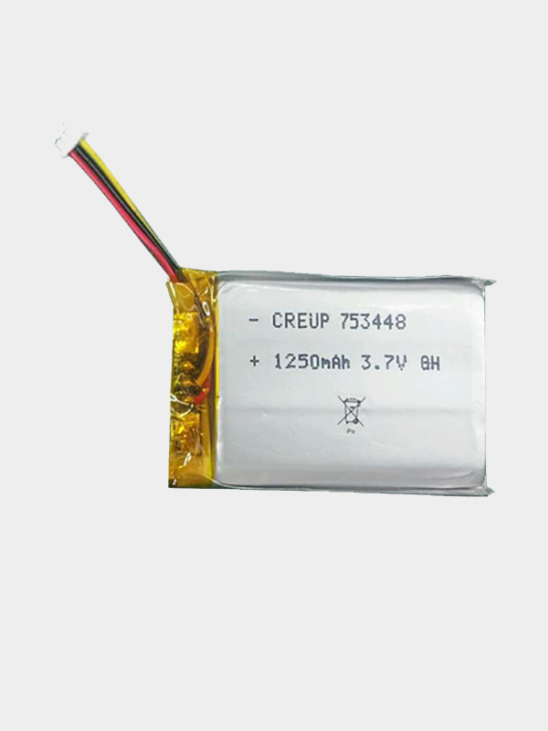 753448 3.7V 1250mAh 4.625Wh Lithium polymer battery 753448 3.7V 1250mAh 4.625Wh Lithium polymer battery