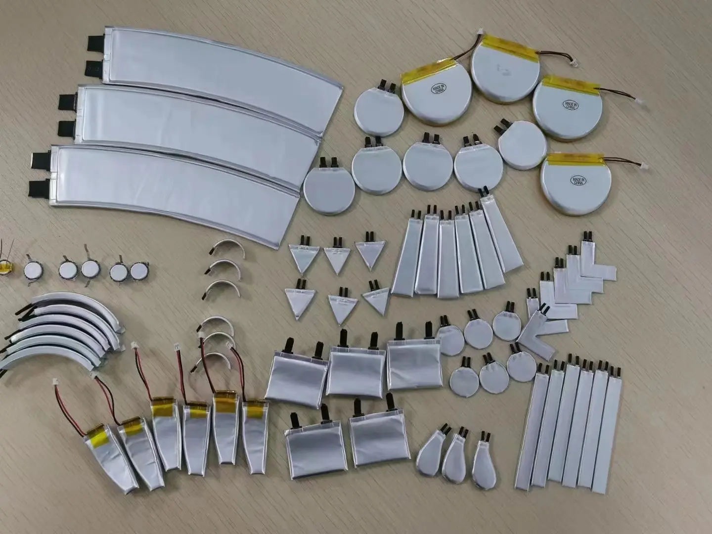 Shaped lithium polymer cells
