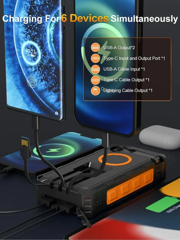 Hand crank wireless solar power bank spb hc536 Hand crank wireless solar power bank spb hc536