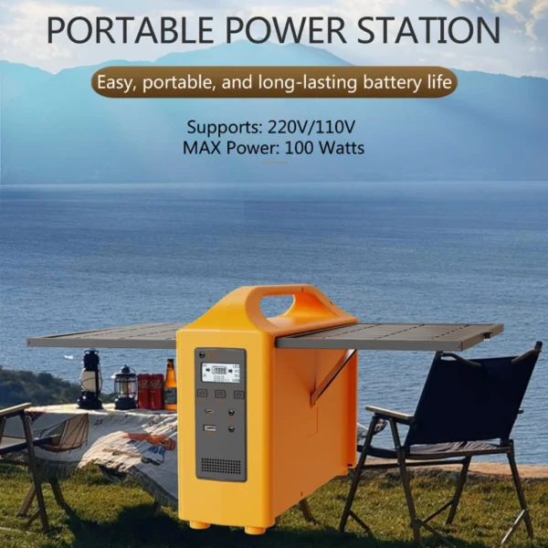 100W AC/DC Portable Power Station Inbuilt Solar Charging 100W AC/DC Portable Power Station Inbuilt Solar Charging