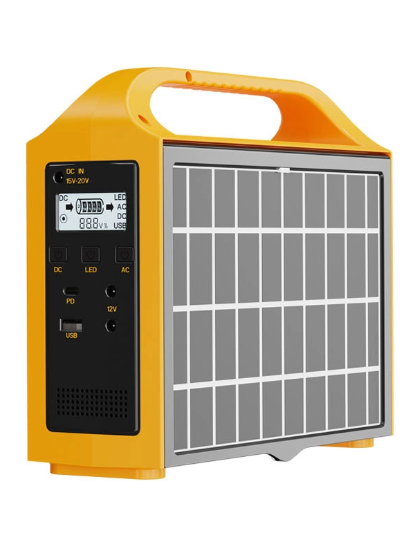 100W AC/DC Portable Power Station With Built-in Solar Charging